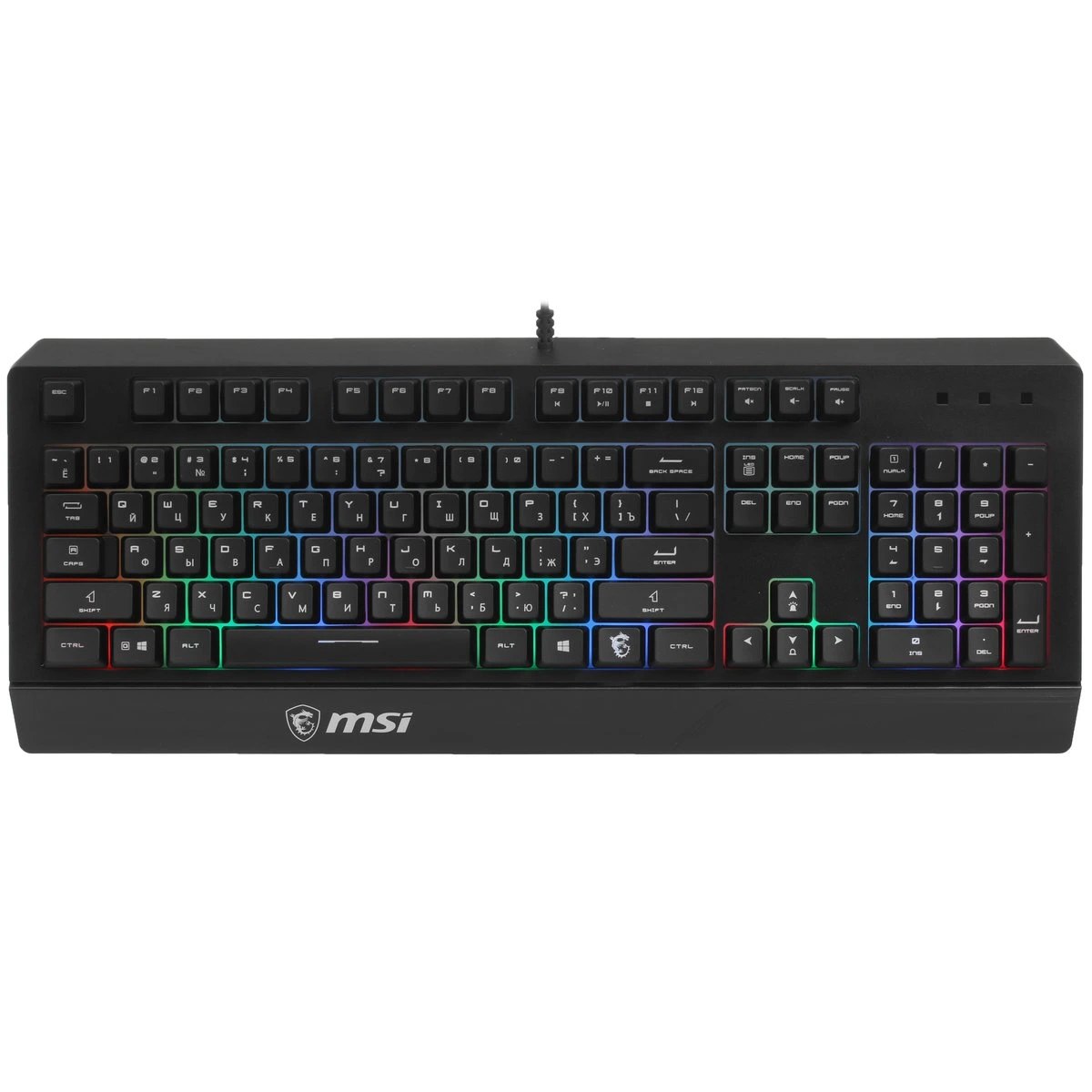 Клавиатура мембранная MSI VIGOR GK20 USB, черная