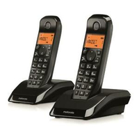 Радиотелефон DECT Motorola S1202 черный (труб. в компл.:2шт) АОН