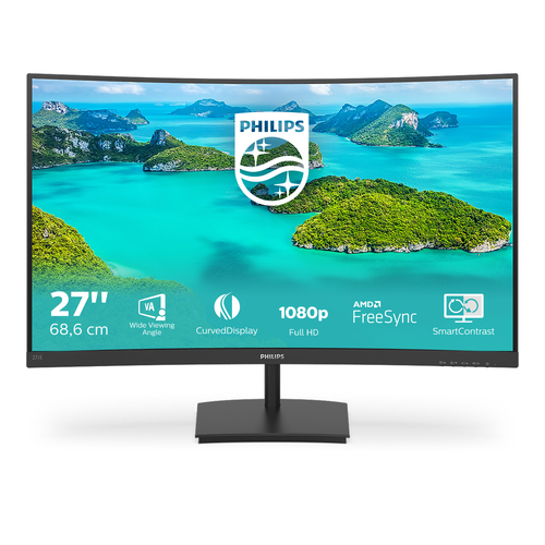 LCD монитор 27" Philips 271E1SCA/00 Black FHD VA 75Hz