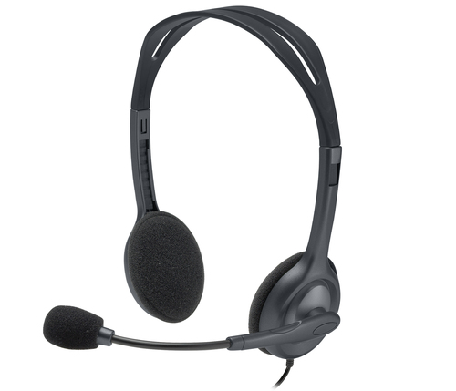 Гарнитура Logitech Headset H111 Stereo (2.0,накладные,20Гц -20000Гц,32Ω,проводной,кабель-1.8)