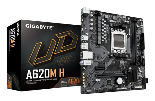 Мат.плата mATX Socket AM5 GIGABYTE A620M H 2.2 (2xDDR5)