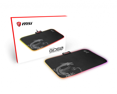 Коврик для мыши MSI AGILITY GD60 (ткань,резина,386x276x4мм,черный,подсветка)