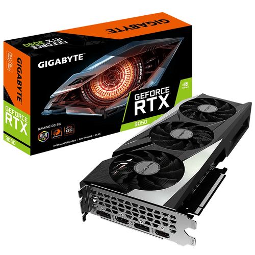 Видеоадаптер PCI-E 8096Mb RTX3050 GIGABYTE GV-N3050GAMING OC-8GD