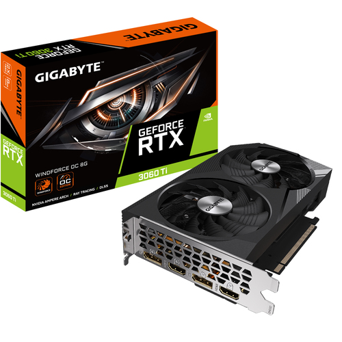 Видеоадаптер PCI-E 8096Mb RTX3060 Ti GIGABYTE GV-N306TWF2OC-8GD