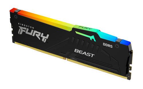 DIMM DDR5 8Gb PC5-41600 5200MHz Kingston FURY Beast RGB Black RTL Gaming KF552C40BBA-8 CL40