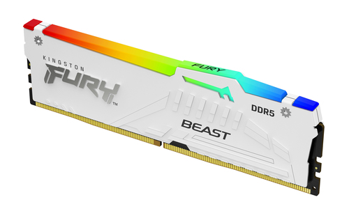 DIMM DDR5 16384Mb 6000МГц 16Gb Kingston FURY Beast White RGB EXPO (KF560C36BWE2A-16)