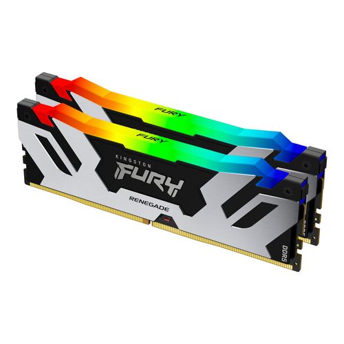 DIMM DDR5 98304Mb 2x48Gb PC5-51200 6400Mhz Kingston FURY Renegade Silver RGB KF564C32RSAK2-96