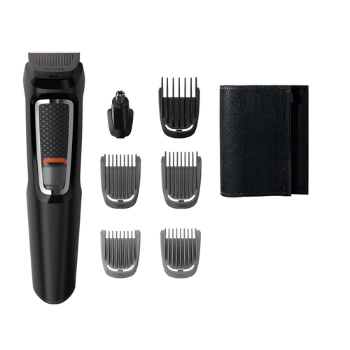 Триммер Philips MG3720/15 черный (насадок в компл:7шт)