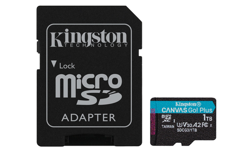 Карта памяти Kingston 1TB microSDXC Canvas Go Plus 170R A2 U3 V30 Card + ADP