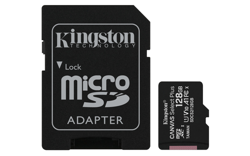 Карта памяти MicroSDXC 128GB Kingston SDCS2 128GB Canvas Select Plus + adapter
