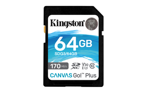 Карта памяти Secure Digital Card (SDXC) 64Gb Kingston Canvas Go! Plus