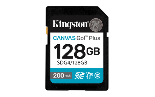 Карта памяти SDXC 128GB Kingston SDG4/128GB Canvas Go! Plus V30 w/o adapter