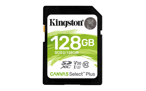 Карта памяти SDXC Kingston 128GB SDS2/128GB Canvas Select Plus w/o adapter