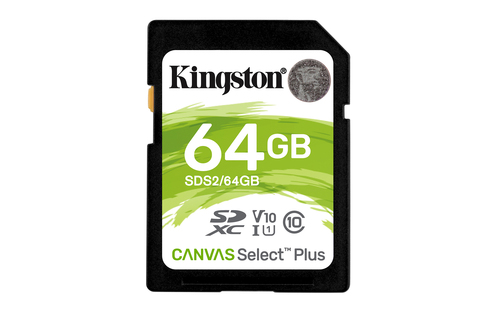 Карта памяти SDXC 64GB Kingston SDS2/64GB Canvas Select Plus w/o adapter