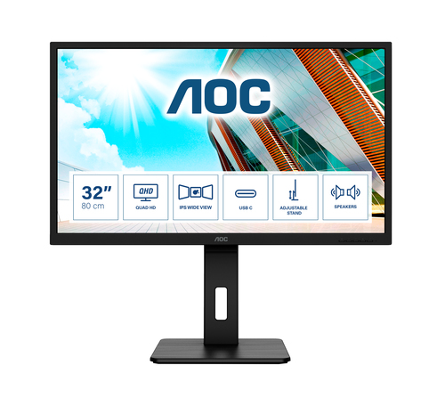 31.5" Монитор AOC Q32P2CA черный