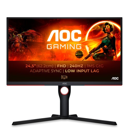 LCD монитор 24.5" AOC 25G3ZM черный FHD VA 240GHz 1ms