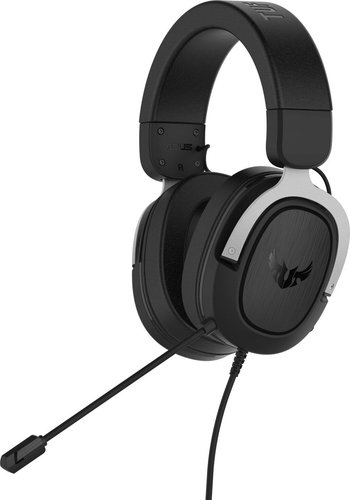 Игровые наушники ASUS TUF Gaming H3 чёрно-серебристые (7.1 виртуально, 50мм, неодимовые магниты, 32 