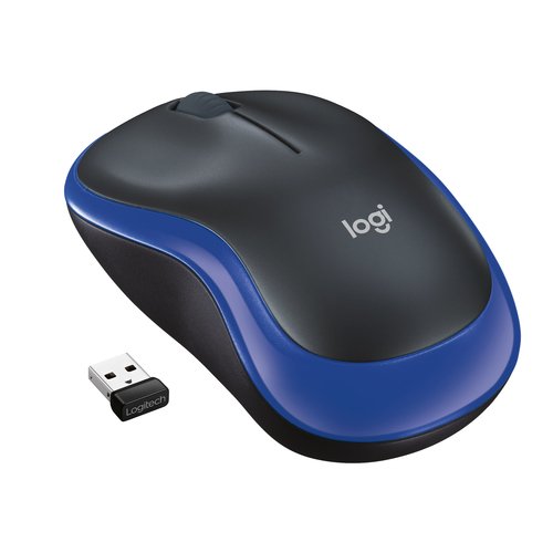 Мышь беспроводная оптическая Logitech M185 синий