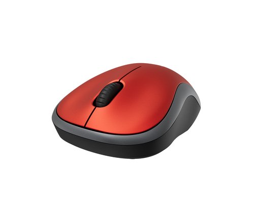 Мышь беспроводная оптическая Logitech M185 черный/красный (1000dpi)