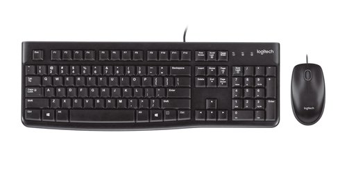 Комплект (клавиатура+мышь) Logitech Desktop MK120, USB белая