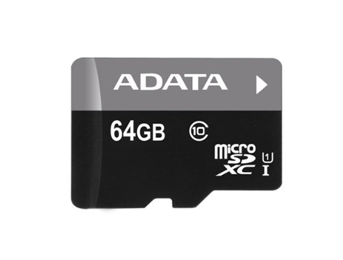 Карта памяти MicroSDXC 64GB A-Data AUSDX64GUICL10-RA1 + adapter 