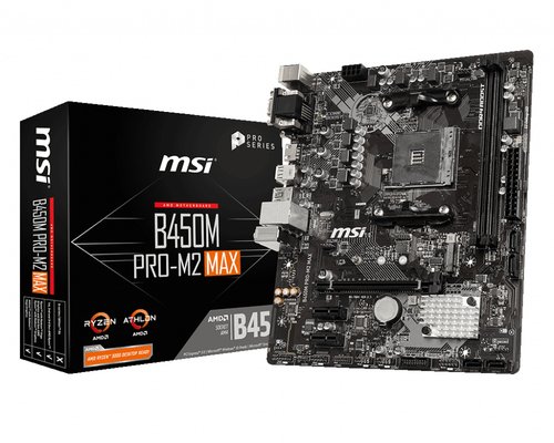 Мат.плата Socket AM4 MSI B450M PRO-M2 MAX Micro-ATX