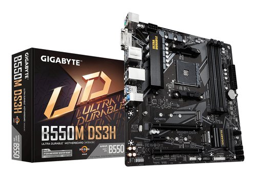 Мат.плата Socket AM4 Gigabyte B550M DS3H (DDR4x4/4000 МГц)