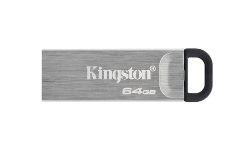 USB Flash накопитель 64Gb Kingston DataTraveler Kyson DTKN/64GB USB3.2 серебристый/черный