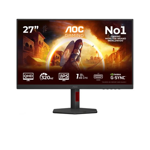 LCD Монитор 27" AOC Q27G4SRU Black-Red IPS 2K 320Hz 0.3ms