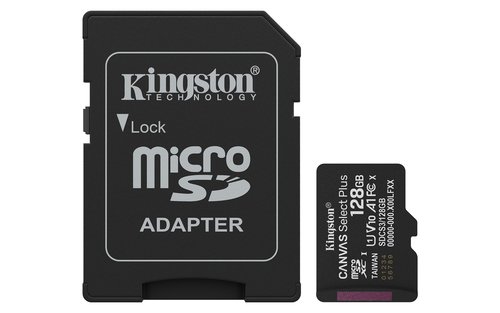 Карта памяти microSD 128GB Kingston microSDXC Class 10 UHS-I U1 A1 V 10 Select Plus