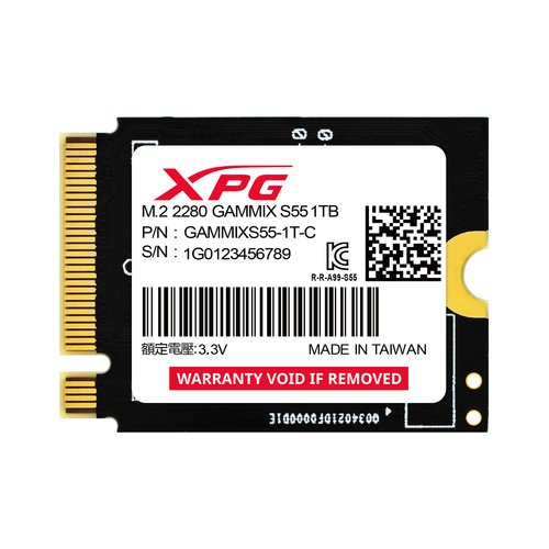 Накопитель SSD M.2 ADATA 1Tb XPG GAMMIX S55 (PCIe Gen4x4 with NVMe 5000/3700, 3D ТLC NAND)