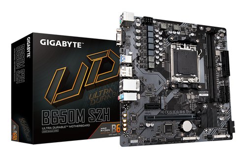 Материнская плата ATX Socket AM5 Gigabyte B650M S2H (2xDDR5-5200 МГц, 1xPCI-Ex16, 1xM.2)