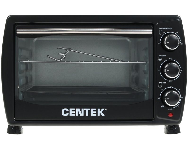 Жарочный шкаф Centek CT-1536-20 (черн)  <20л>  1400Вт, таймер 90 мин, 4 режима, max 320°